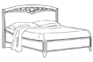 Кровать Curvo Fregio 160x200 с 1 сп. 085LET.11NO