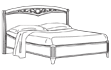 Кровать Curvo Fregio 180x200 с 1 сп. 085LET.17NO