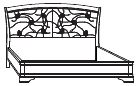 Кровать с простеганным изголовьем без изножья 71BO34LT