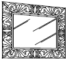 Зеркало резное (отделка сусальным серебром) 610