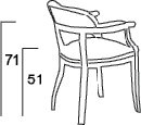 Кресло к письменному столу на ножках 1479V2/А