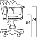 Кресло к письменному столу вращающееся 1480V2/А