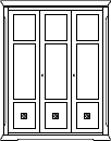 Шкаф 3-х дверный ВО10323