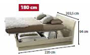 Кровать VELA с подъемным мех-мом 180x200 TEKNIC 133LET.06AV