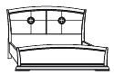 Кровать с простеганным изголовьем и изножьем 71CI13LT