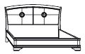 Кровать с простеганным изголовьем без изножья 71CI34LT